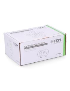 Pack 5 candados de laton arco normal 5 llaves iguales 40x23mm edm 8425998852455 85245 EDM 2