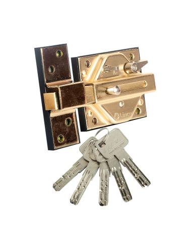 Cerrojo alta seguridad 7930r acabado hierro latonado 97930rhl lince 8422221745676 88645 LINCE
