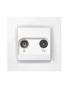 Toma televisión final blanco con marco 8412852965949 65327 SIMON