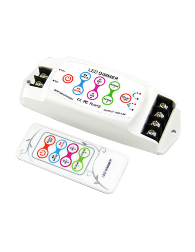 CONTROLADOR RGB 12/24V CON MANDO 580W