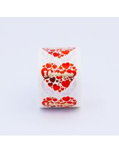 Etiquetas adhesivas flor corazón, 250 unidades, 45 x 40 mm 8497531812356 71536 BASICS 2