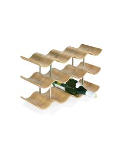 Botellero madera, sauce y metal, 12 botellas 8435304868100 75147 ANDREA HOUSE