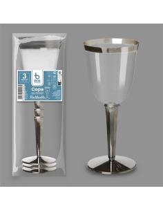 Copa para vino reutilizable, 3 unidades. capacidad 250 cc 8424345104575 29006 BEST PRODUCTS