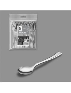 Cuchara de degustación 10 cm, plata, 24 unidades 8424345100607 29009 BEST PRODUCTS