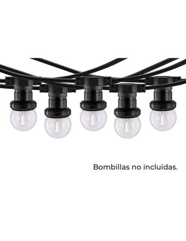 Guirnalda 30 portalámparas 2000 w 50-60 hz 220-240 v e27 ip44 30 m 4751029898456 72722 THORGEON