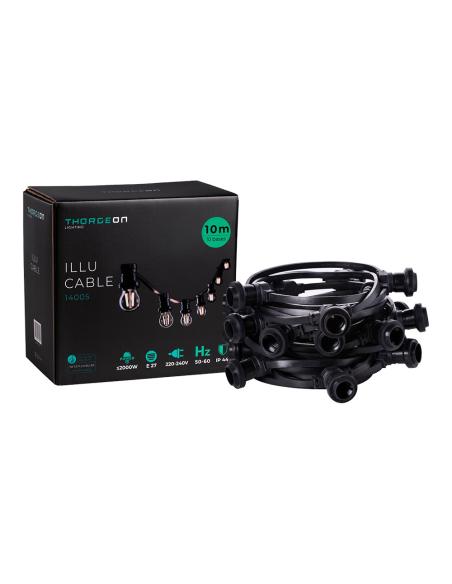 Guirnalda 40 portalámparas 2000 w 50-60 hz 220-240 v e27 ip44 20 m 4751029894564 72723 THORGEON