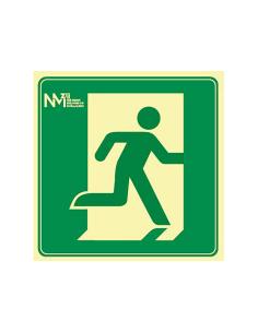 Señal de evacuación "salida" izq clase b, pvc 0.7mm, 21 x 21 cm 8422838165416 09049 NORMALUZ