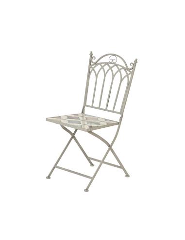 Silla plegable de bistró mosaico 38 x 50 x 89 cm 8720725098831 70093 BASICS