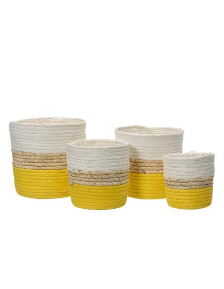 Conjunto maceta de cuerda de papel 4 unidades 8720725751996 83890 KSD