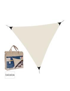 Toldo vela triangulo color crema 3,60 x 3,60 x 3,60 m 8720573984225 73014 BASICS