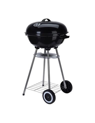 Barbacoa de carbón de pie con tapa y ruedas, ø46 x 84 cm 8720573551861 73696 BBQ