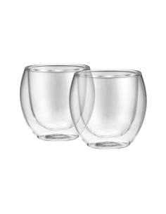 Vaso de doble pared palermo, resistentes a golpes y temperaturas 100 ml, 2 uds 8413956953085 78778 OROLEY