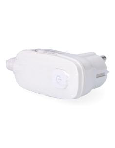 Clavija con t/t (schuko) + interruptor luminoso 16 a 250 v, blanca, 95 x 40 x 70 mm (retractilado) 8435151010905 40215 F-LINE 2