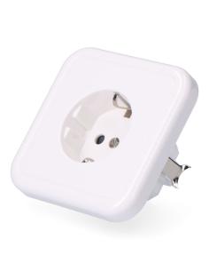 Base t/t empotrar tipo schuko 10/16 a 250 v, blanca (retractilado) 8435151036837 42035 F-LINE