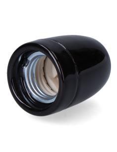 Portalámparas cerámico vintage e27, 100 w 250 v, negro, ø47 x 59 mm (retractilado) 8435151063130 44088 F-LINE