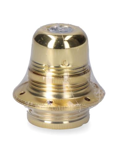 Portalámparas e27 metálico, 100 w 250 v, dorado, ø60 x 40 mm (retractilado) 8435151061884 44090 F-LINE