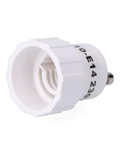 Convertidor de gu10 a e14, 2 a 230 v, blanco, ø29 x 40 mm (retractilado) 8435151051519 44118 F-LINE