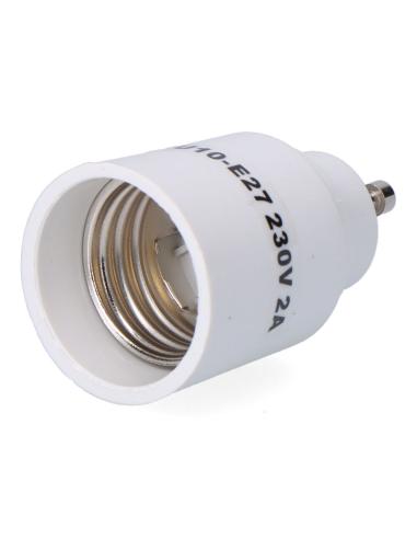 Convertidor de gu10 a e27, 2 a 230 v, blanco, ø35 x 58 mm (retractilado) 8435151051526 44119 F-LINE