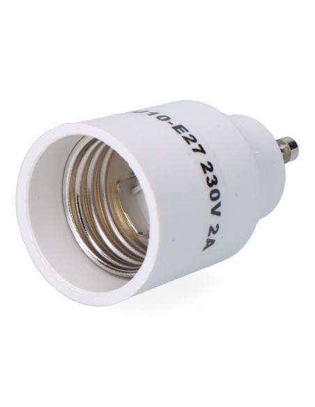Convertidor de gu10 a e27, 2 a 230 v, blanco, ø35 x 58 mm (retractilado) 8435151051526 44119 F-LINE