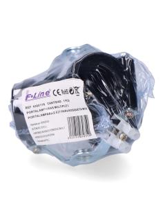 Portalámparas múltiple, 3 portalámparas e27, m10, 4 a 250 v, negro. (retractilado) 8435151070350 44135 F-LINE 2