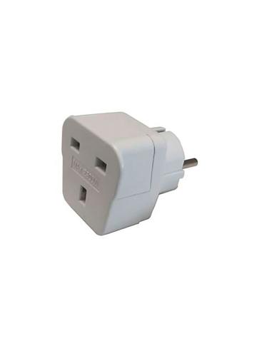 Adaptador reino unido a europeo 13 a 250 v blanco (retractilado) 8422398787257 40265 BF