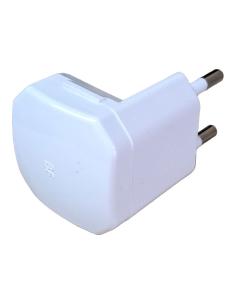 Clavija 2p 10 a 250 v acodada 90° blanco (retractilado) 8422398804190 40267 BF 2