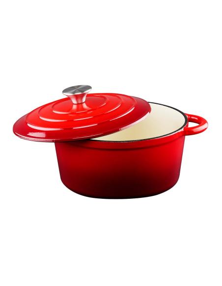 Cacerola de hierro fundido esmaltado color rojo 3,8 l, ø24 x 11,8 cm 8711252502533 29040 ALPINA