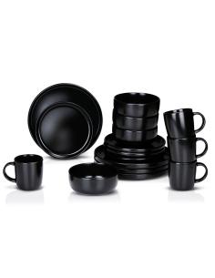Vajilla negra cerámica 16 piezas 8711252500492 29042 ALPINA