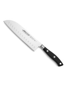 Cuchillo santoku con alveolos serie riviera 180 mm 8421002233500 78893 ARCOS