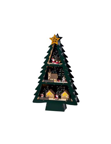 Escena navideña en árbol con led 33 x 9 x 55 cm 8720725341326 72732 LUMINEO