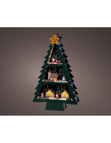 Escena navideña en árbol con led 33 x 9 x 55 cm 8720725341326 72732 LUMINEO