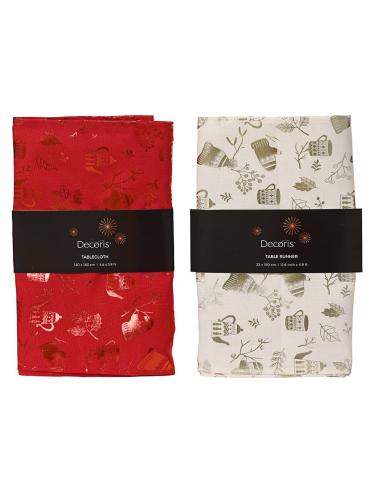 Camino mesa poliester navidad 32 x 180 cm, colores surtidos 8720725212657 72783 DECORIS