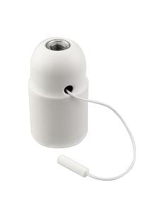 Portalamparas roscado liso con tirador e27 blanco 8056039472259 44331 ARDITI