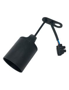 Portalámparas de obra e27 con cable y regleta conexión negro 8056039471177 44334 ARDITI