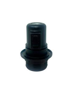 Portalámparas e27 con interruptor semiroscado con arandela 2 a 250 v negro 8056039474505 44338 ARDITI
