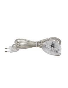 Interruptor eléctrico de pié con cable, 2,5 a 250 v, 3 m, transparente 8056039473003 45103 ARDITI