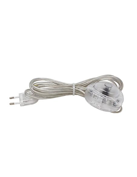 Interruptor eléctrico de pié con cable, 2,5 a 250 v, 3 m, transparente 8056039473003 45103 ARDITI