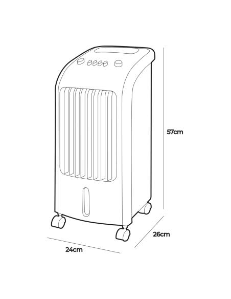 Climatizador por agua 80w 3,6l edm 8425998335163 33516 EDM