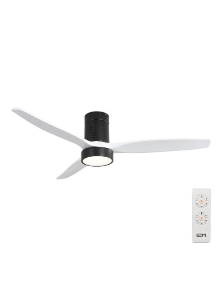 Ventilador de techo efecto madera luz led 3000/4000/6000k kara edm 8425998338256 33825 EDM