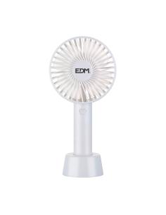 Ventilador de mano, recargable. 4,5w aspas ø10,6x21,3cm edm 8425998339048 33904 EDM