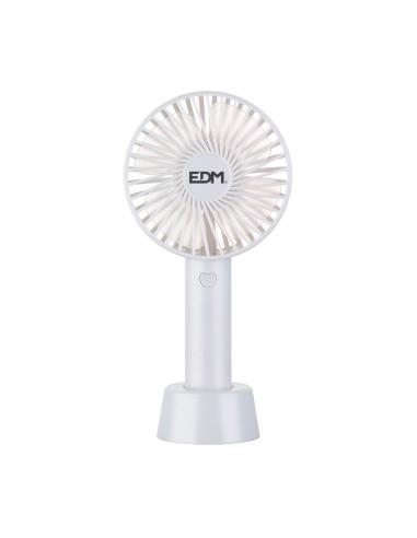 Ventilador de mano, recargable. 4,5w aspas ø10,6x21,3cm edm 8425998339048 33904 EDM