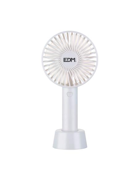 Ventilador de mano, recargable. 4,5w aspas ø10,6x21,3cm edm 8425998339048 33904 EDM
