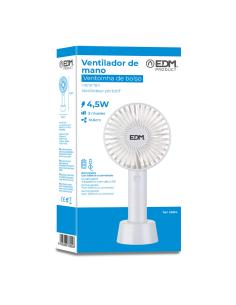 Ventilador de mano, recargable. 4,5w aspas ø10,6x21,3cm edm 8425998339048 33904 EDM 2