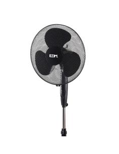 Ventilador de pie con base circular. color negro. potencia: 45w aspas: ø40cm altura regulable 110-130cm edm 8425998339451 33945  2