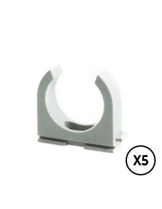 Soporte a presion lh ø 20 mm, gris, 5 unidades 8436554328529 60010 TUPERSA