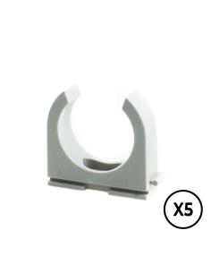 Soporte a presion lh ø 25 mm, gris, 5 unidades 8436554328536 60011 TUPERSA