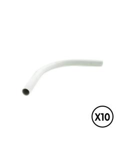 Curva rigida pvc ø 20 mm, gris, 10 unidades 8436029902117 60022 TUPERSA