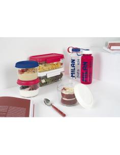 Fiambrera de tritán hermética rectangular 1,2 l nata® 624 rosa 8411574106630 78851 MILAN 2