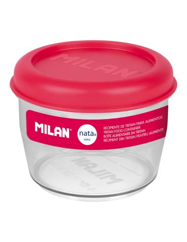 Fiambrera de tritán hermética redonda 0,5l nata® 624 rosa 8411574106609 78853 MILAN