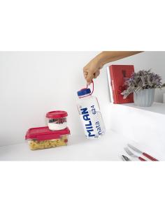 Fiambrera de tritán hermética redonda 0,5l nata® 624 rosa 8411574106609 78853 MILAN 2